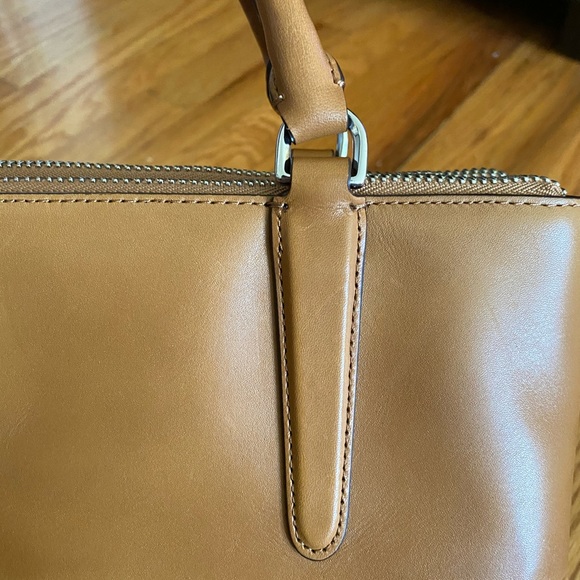 NWT Coach Borough Camel Leather Tote Bag